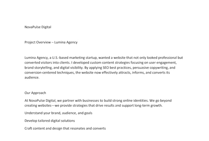 provide website copywriting and seo website content